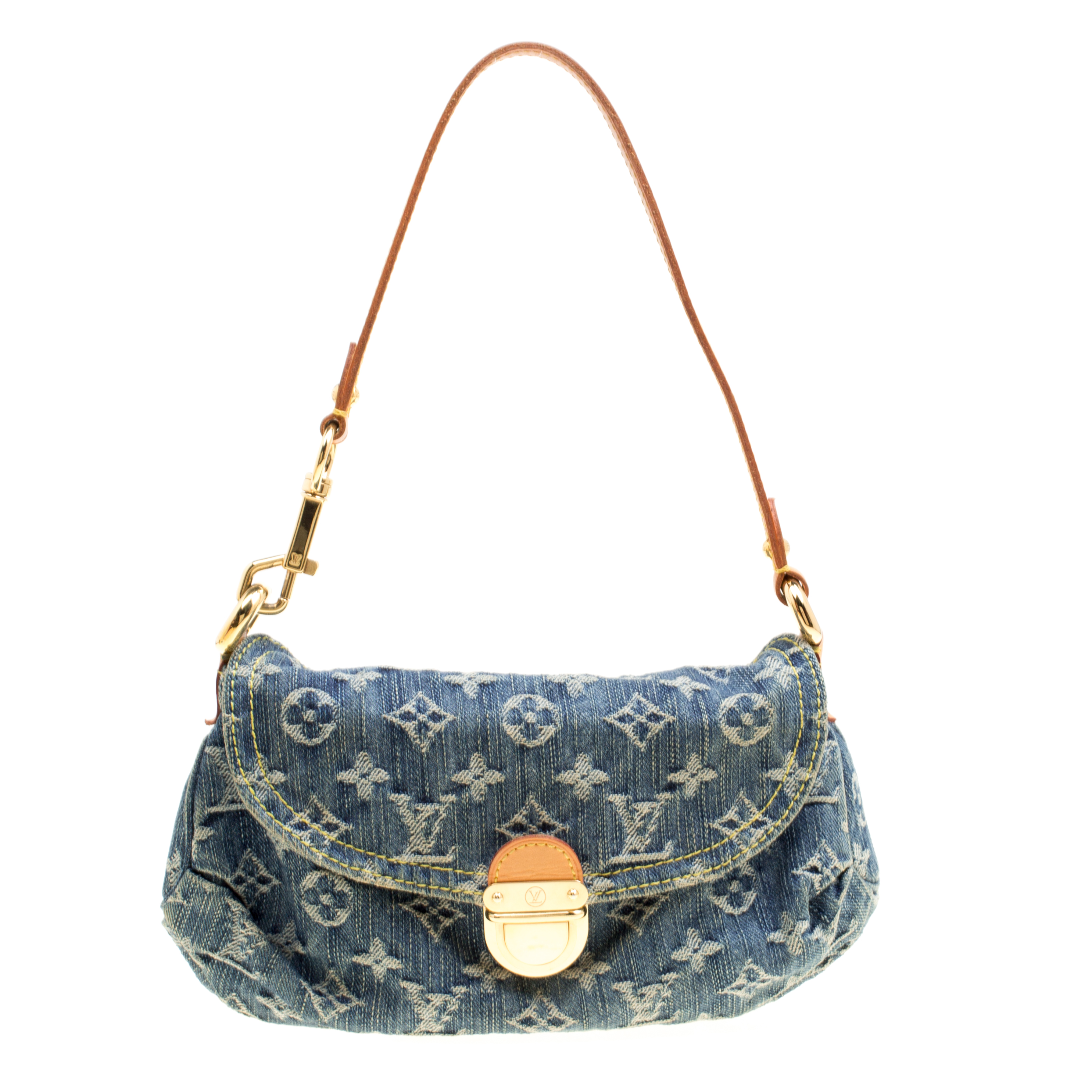 Louis Vuitton Blue Monogram Denim Mini Pleaty Bag