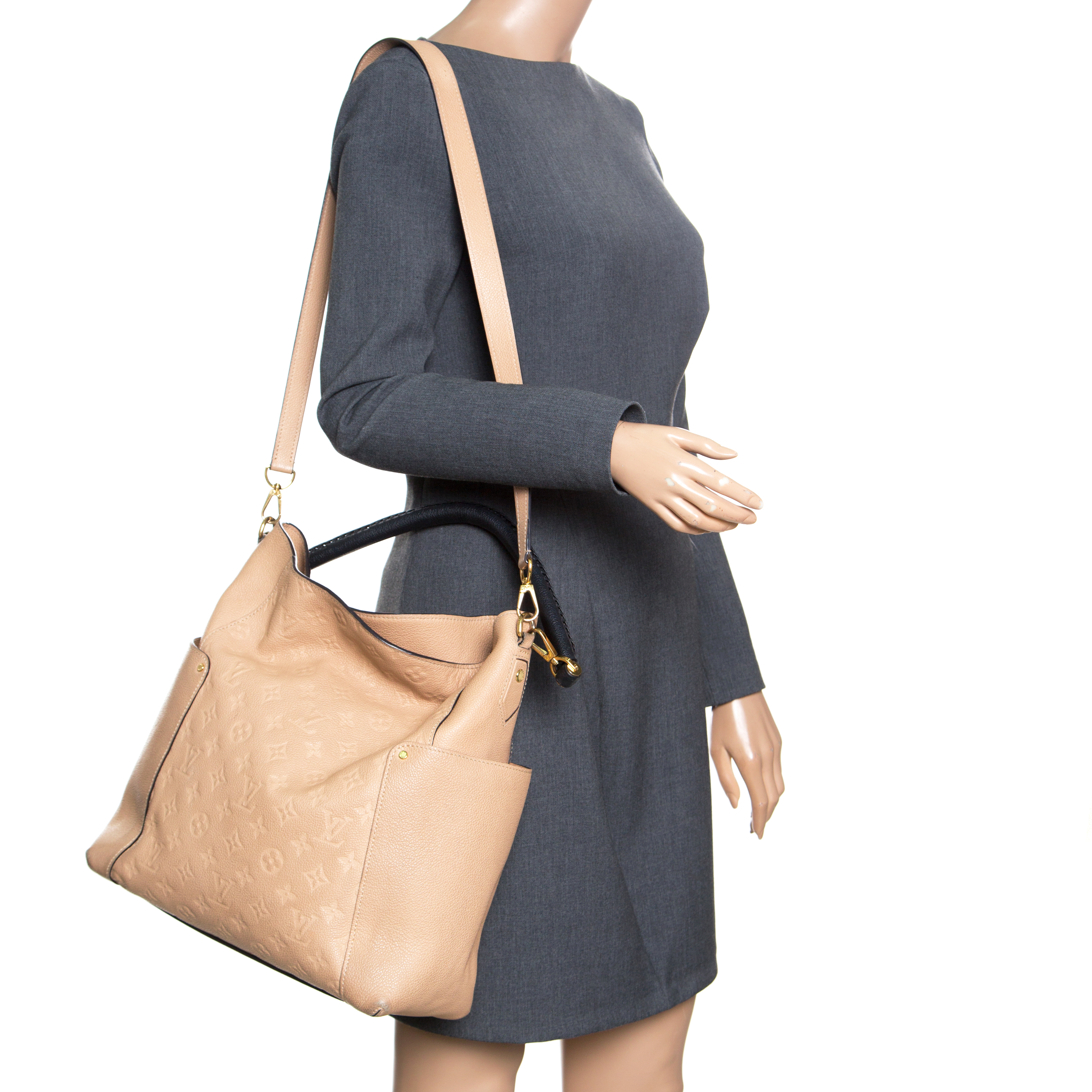 Louis Vuitton Dune Empriente Leather Bagatelle Bag