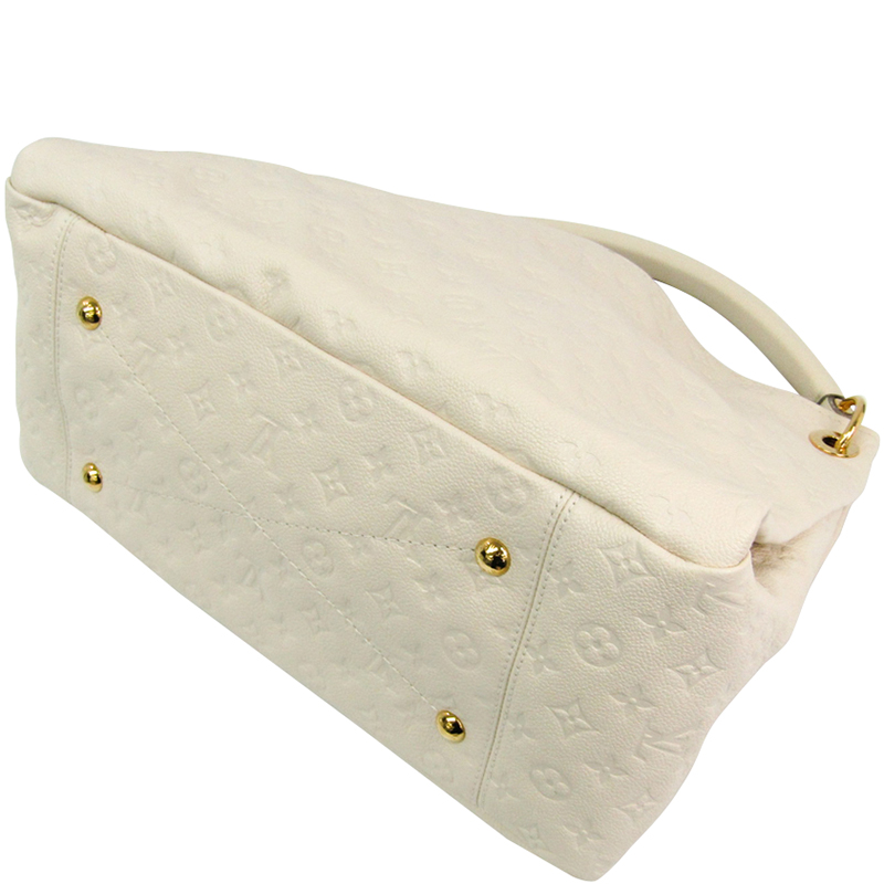 

Louis Vuitton Neige Monogram Empreinte Leather Artsy MM Bag, Cream