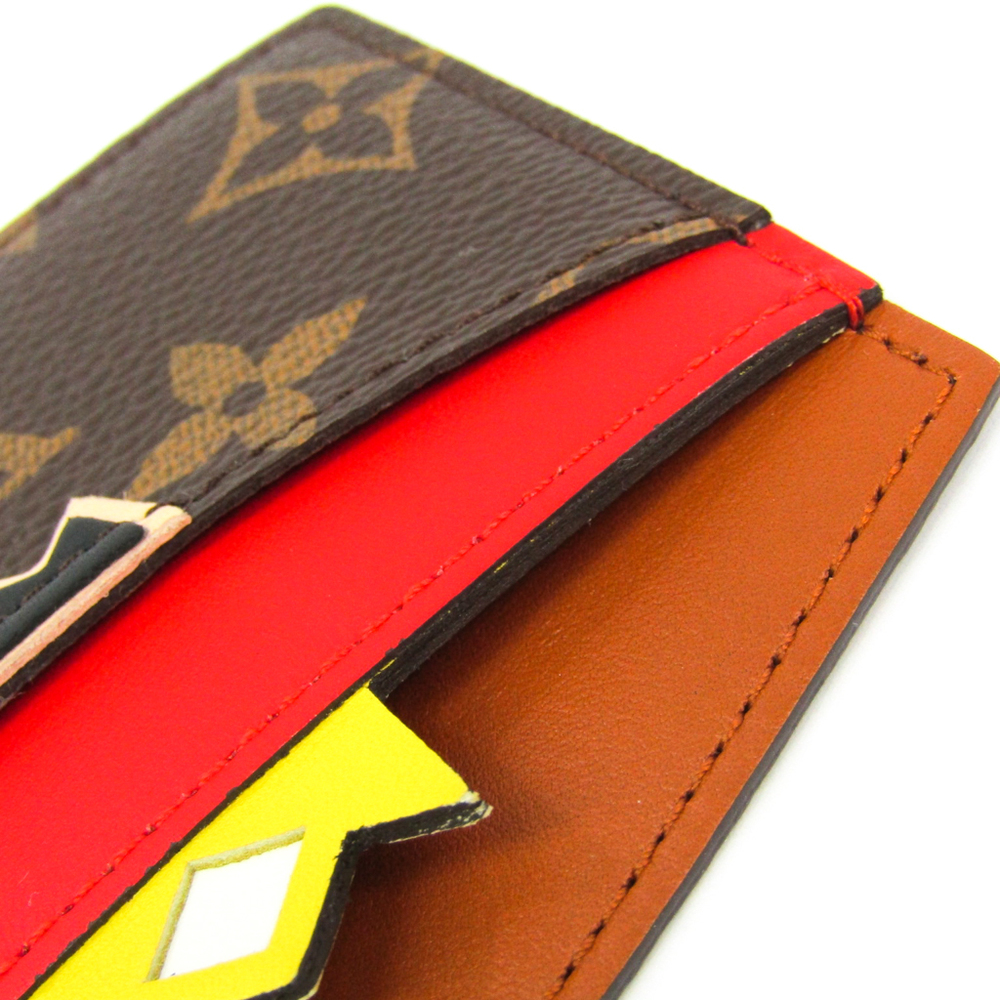 Tribal Mask Card Holder Epi Leather