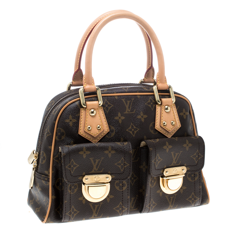 Louis Vuitton Monogram Manhattan GM Handbag M40025 Brown PVC Leather Ladies LOUIS  VUITTON