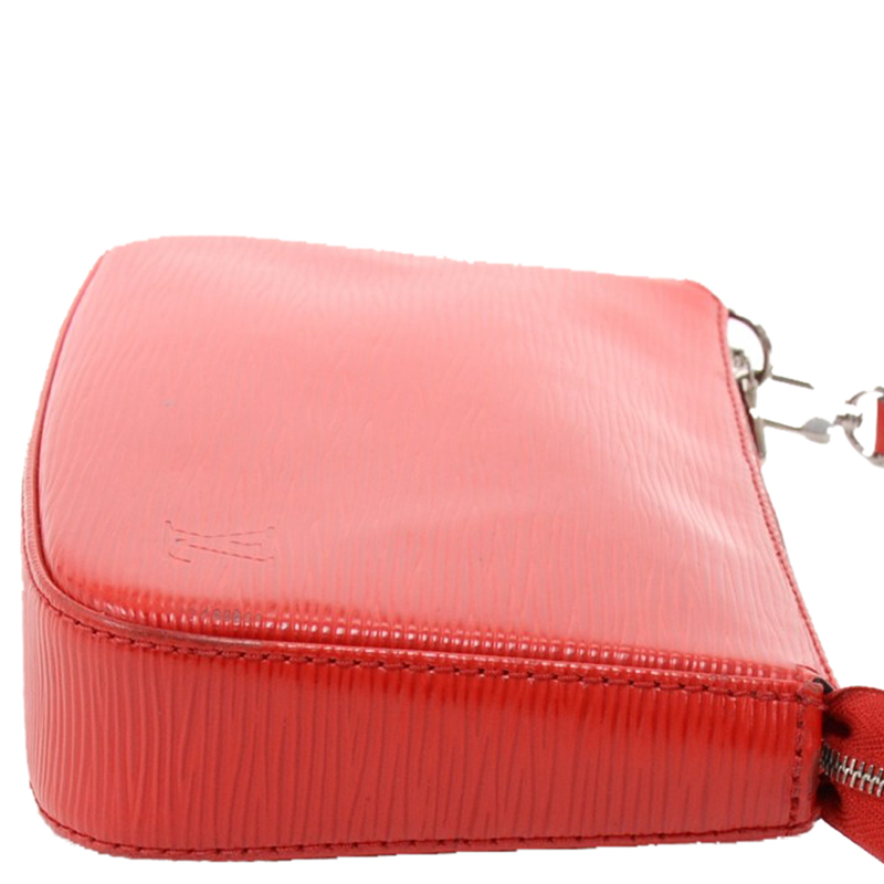 

Louis Vuitton Red Epi Leather Pochette Accessoires NM Bag