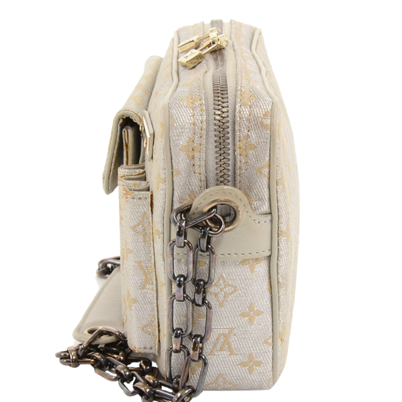 

Louis Vuitton Silver Monogram Mini Lin Shine McKenna Bag