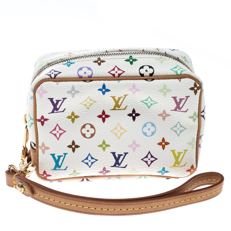  WHAT GOES AROUND COMES AROUND Women's Pre-Loved Louis Vuitton  White Multi Wapity Case, White, One Size : Luxury Stores
