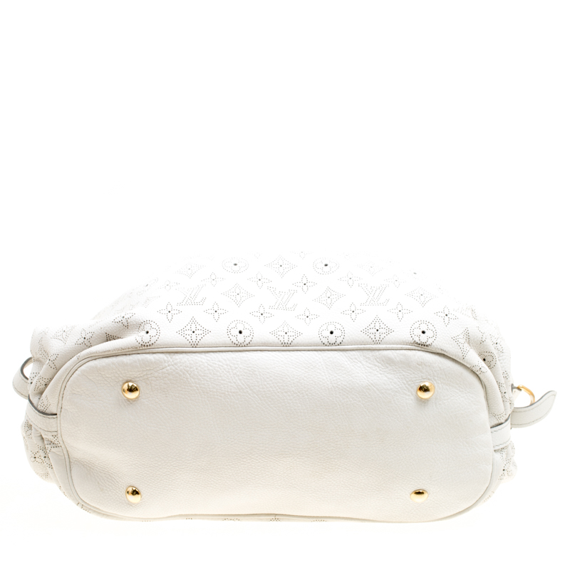 Louis Vuitton White Monogram Mahina L Bag For Sale at 1stDibs
