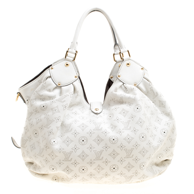 Louis Vuitton - Authenticated Mahina Handbag - Leather White Plain for Women, Very Good Condition