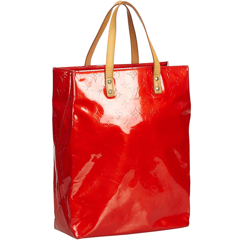 

Louis Vuitton Vernis Reade MM Tote Bag, Red