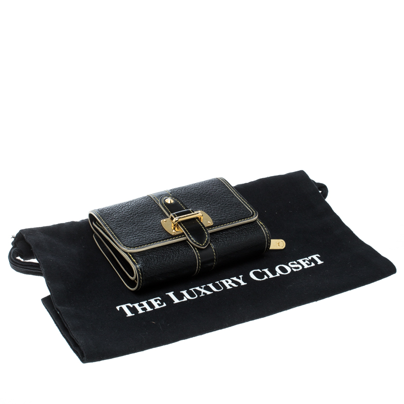 Louis Vuitton Black Suhali Leather Le Somptueux Wallet Louis