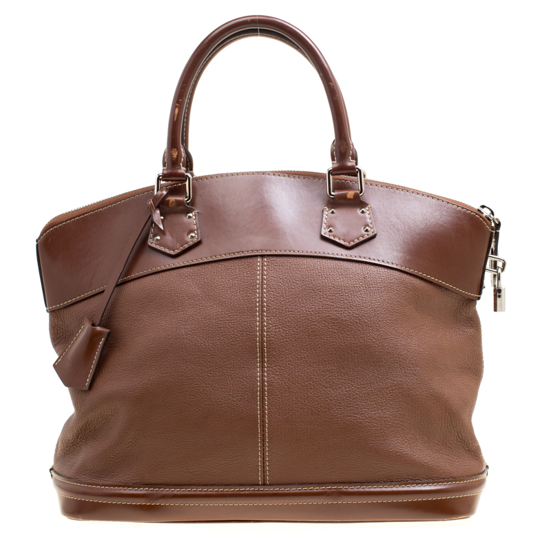 Louis Vuitton Brown Suhali Leather Lockit MM Bag Louis Vuitton