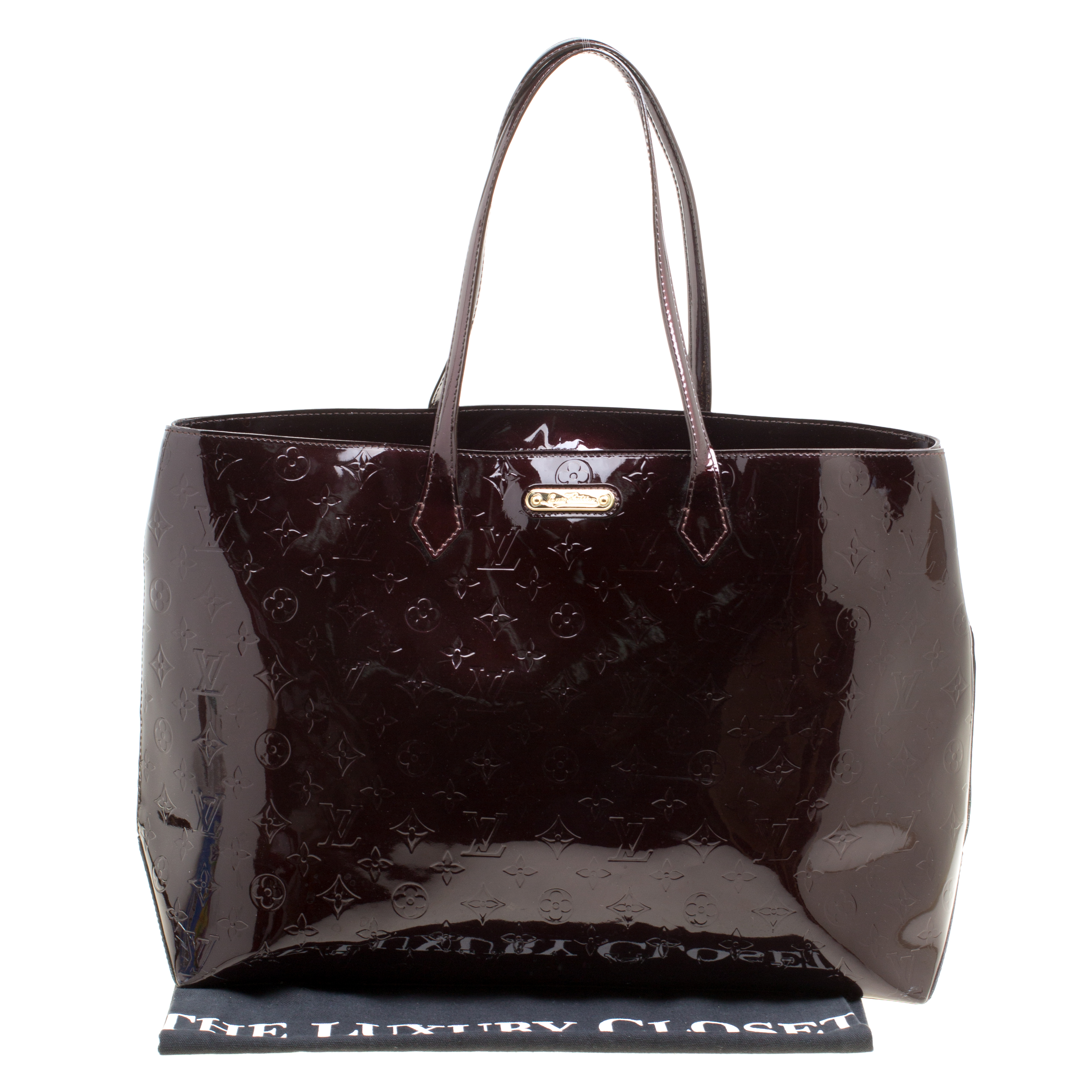 Louis Vuitton Amarante Monogram Vernis Wilshire MM Tote Bag 862240