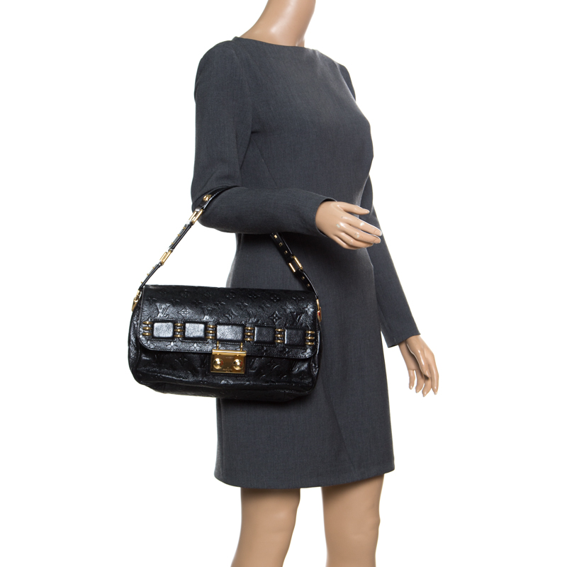 

Louis Vuitton Black Monogram Empreinte Leather Rubel Shoulder Bag