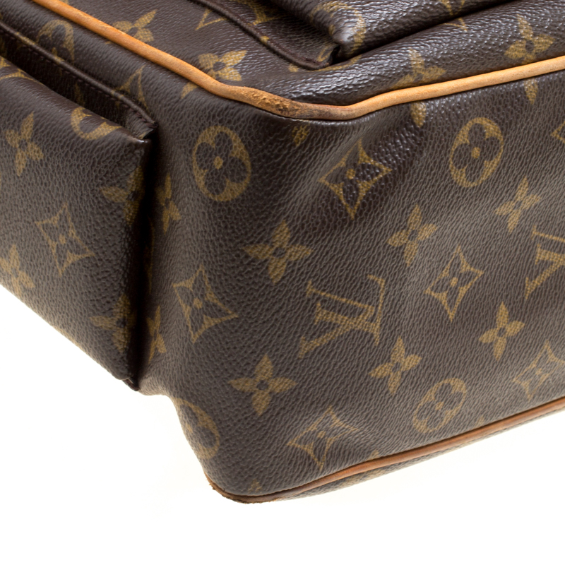 Multipli cité cloth handbag Louis Vuitton Brown in Cloth - 23697499
