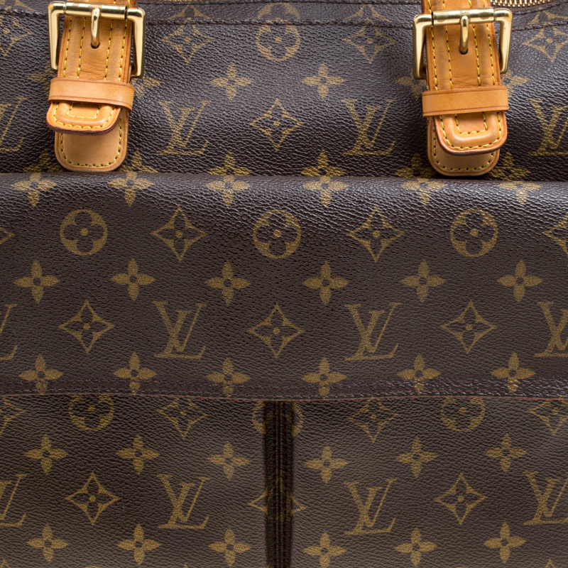 Multipli cité cloth handbag Louis Vuitton Brown in Cloth - 31512764