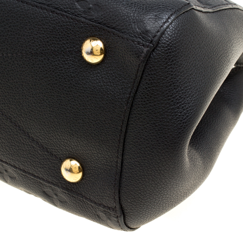 LOUIS VUITTON Montaigne MM Black Monogram Empreinte leather tote bag  pristine! ref.265369 - Joli Closet