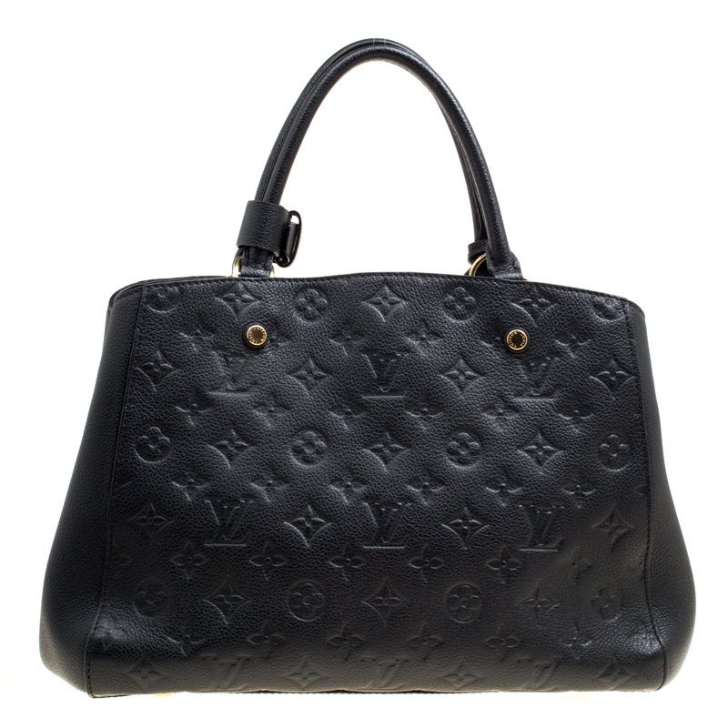 Louis Vuitton Handbag Women Montaigne MM Monogram Empreinte Leather  W/Cadena