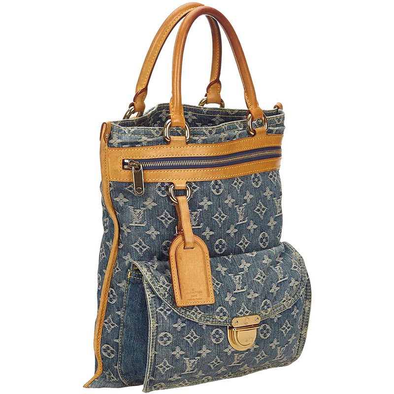 

Louis Vuitton Blue Monogram Denim Sac Plat Bag