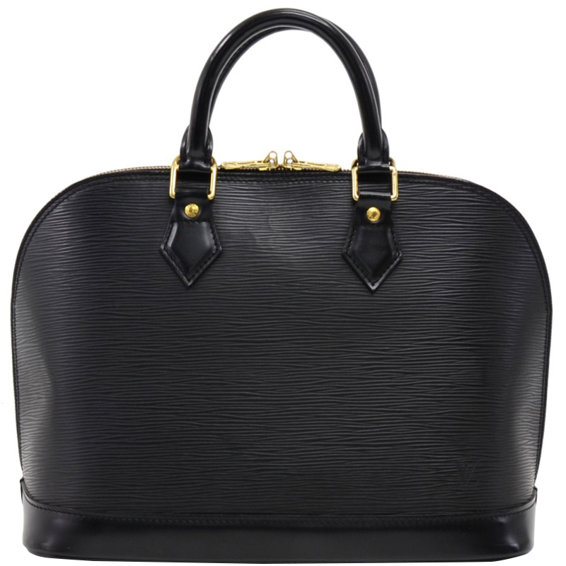 Pre Owned Louis Vuitton Noir Epi Leather Alma PM Bag