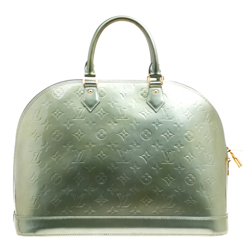 Louis Vuitton Vert Olive Monogram Vernis Alma GM Bag - Yoogi's Closet
