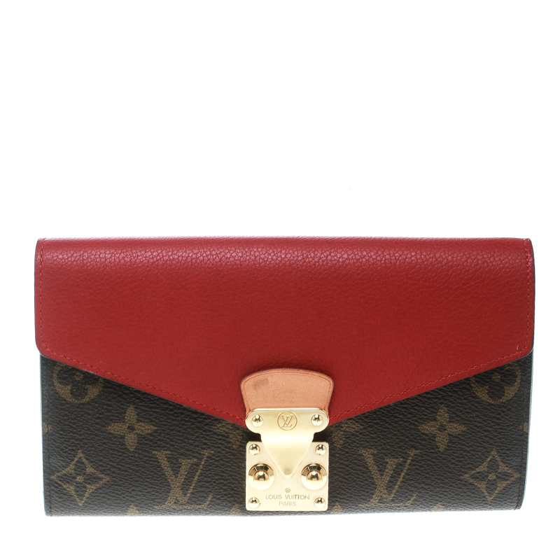 Louis Vuitton Red Monogram Canvas and Leather Pallas Wallet