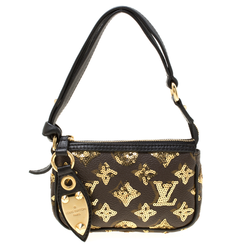 Louis Vuitton Monogram Canvas and Leather Limited Edition Eclipse Mini  Pochette Bag