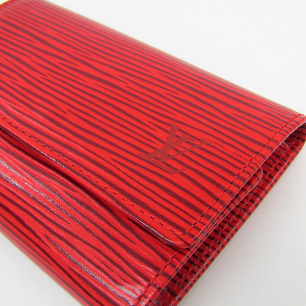 Louis Vuitton Red EPI Leather Multicles 4 Key Holder Case Wallet 10lvs1229