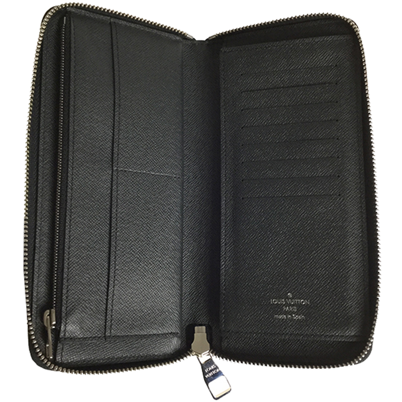 

Louis Vuitton Ardoise Taiga Leather Vertical Zippy Wallet, Black