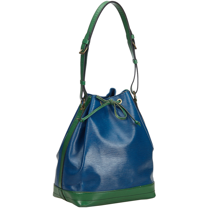 

Louis Vuitton Bicolor Epi Leather Noe Bucket Hobo Bag, Blue