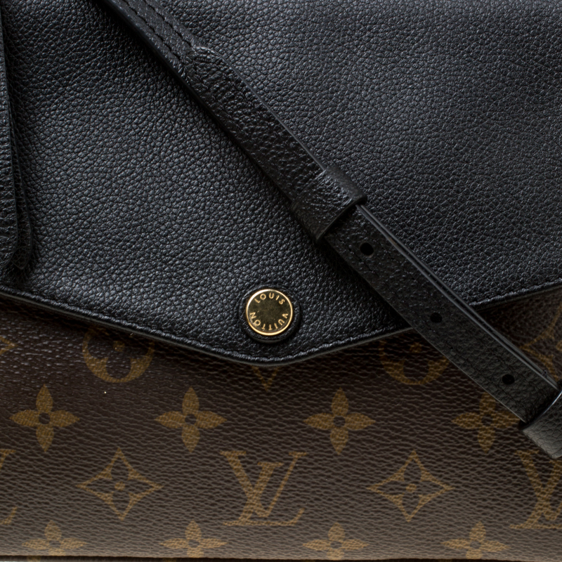 LOUIS VUITTON Monogram Twinset Clutch Black 102754