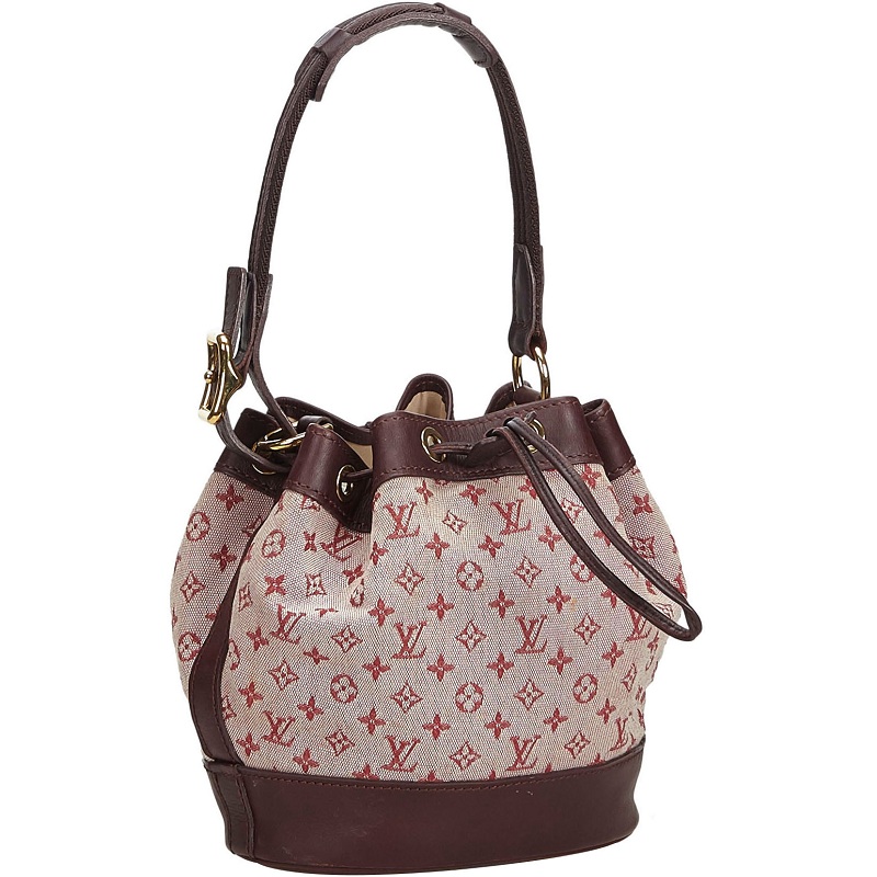 

Louis Vuitton Red Monogram Mini Lin Noelie Bag