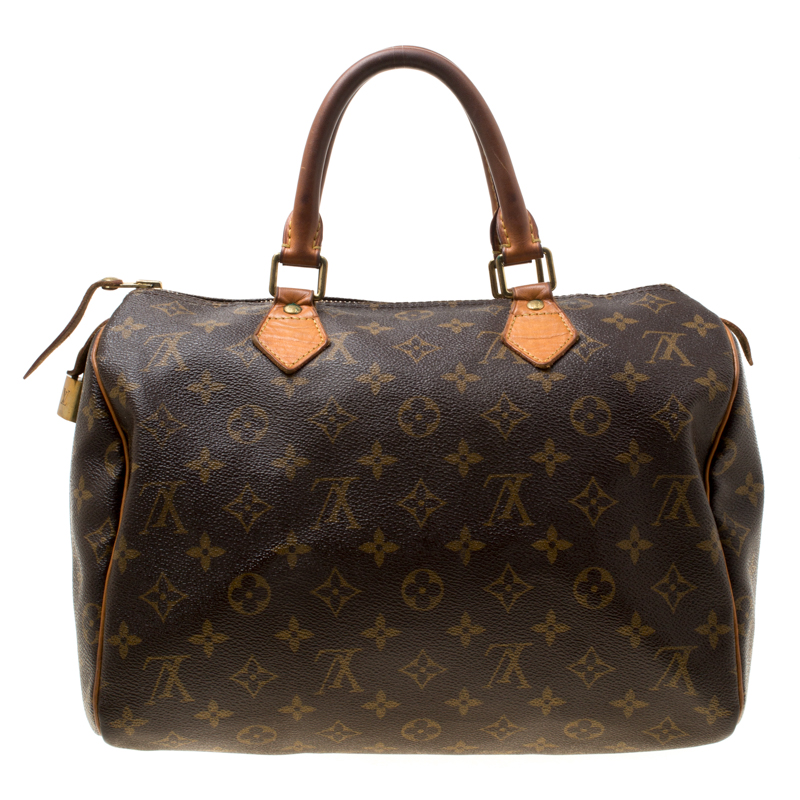 Pre Owned حقيبة لوي فيتون سبيدي جلد وكانفاس مونوغرامية 30