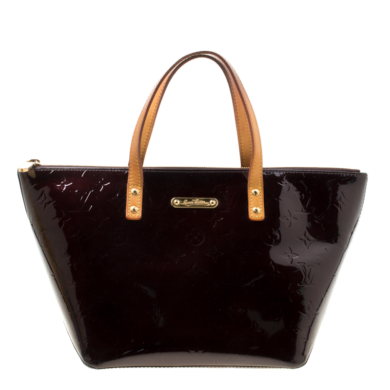 Pre Owned حقيبة لوي فيتون بلفو فيرنيه مونوغرامية عنابية PM