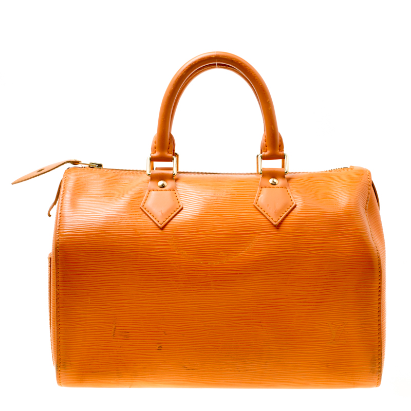 Pre Owned Louis Vuitton Mandarin Epi Leather Speedy 25