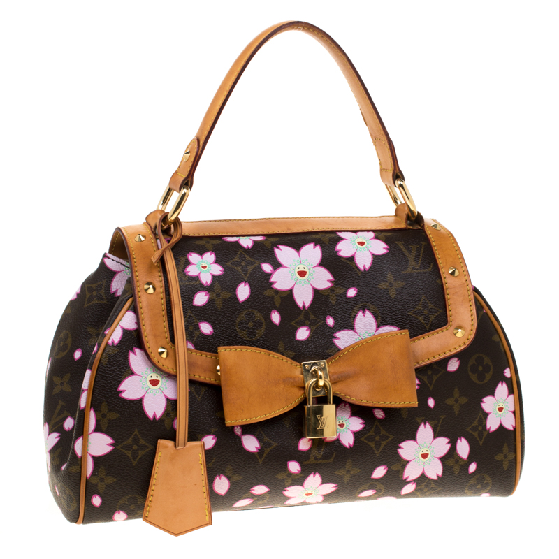 Louis Vuitton Limited Edition Cherry Blossom Monogram Canvas Sac Retro PM  Bag - Yoogi's Closet