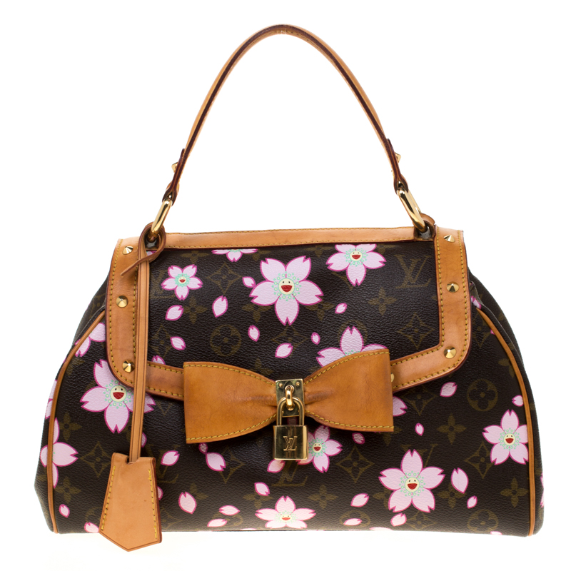 Authentic Louis Vuitton Limited Edition Murakani Cherry Blossom Sac Retro  Bag