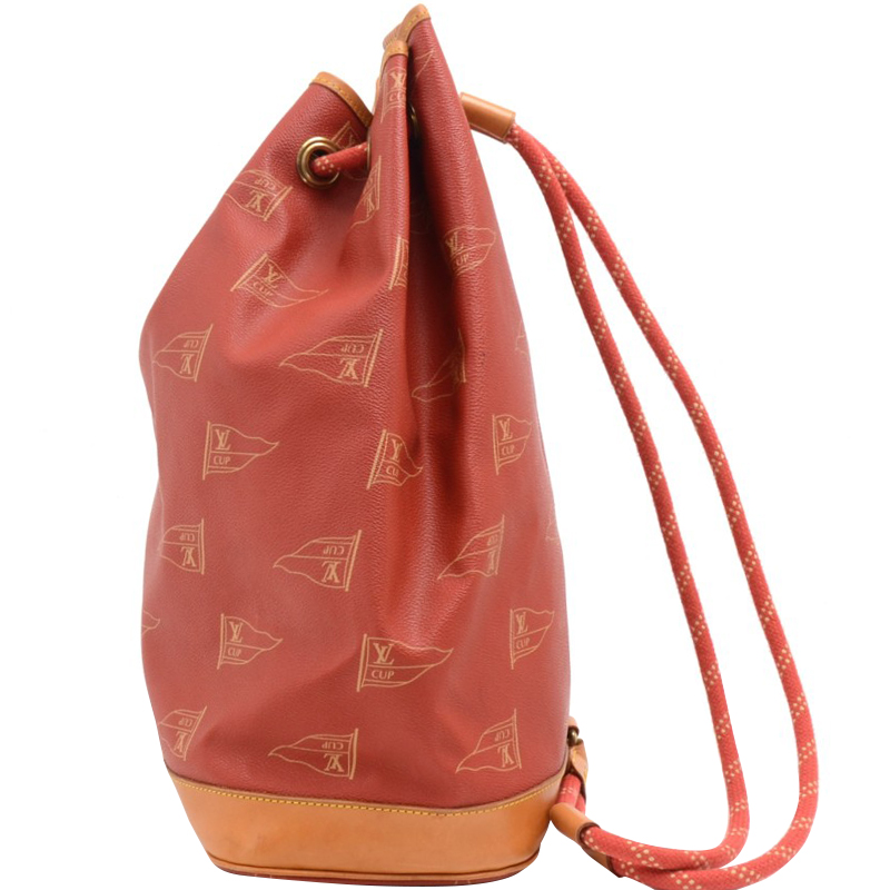 

Louis Vuitton Red Coated Canvas Limited Edition LV Cup 1995 Saint-Tropez Bag