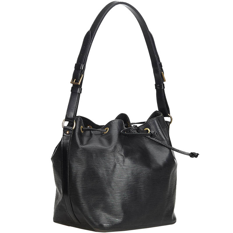 

Louis Vuitton Noir Epi Leather Petit Noe Hobo Bag, Black