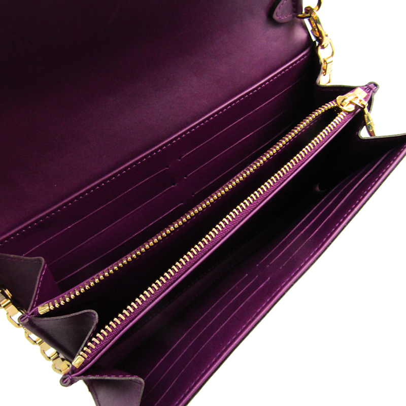 

Louis Vuitton Amethyste Monogram Vernis Chaine Wallet, Purple