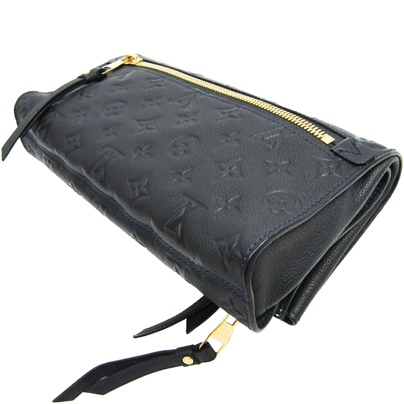 

Louis Vuitton Bleu Infini Monogram Empreinte Leather Petillante Clutch Bag, Black