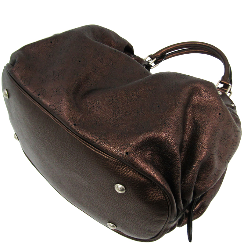 

Louis Vuitton Metallic Mordore Monogram Mahina Leather  Bag, Brown