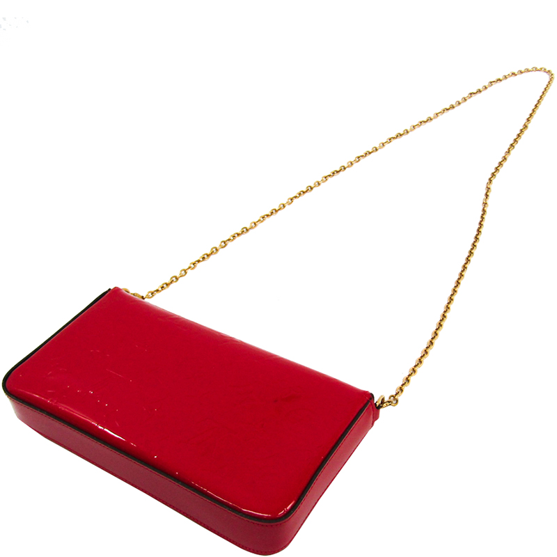 

Louis Vuitton Cherry Monogram Vernis Pochette Felicie, Red