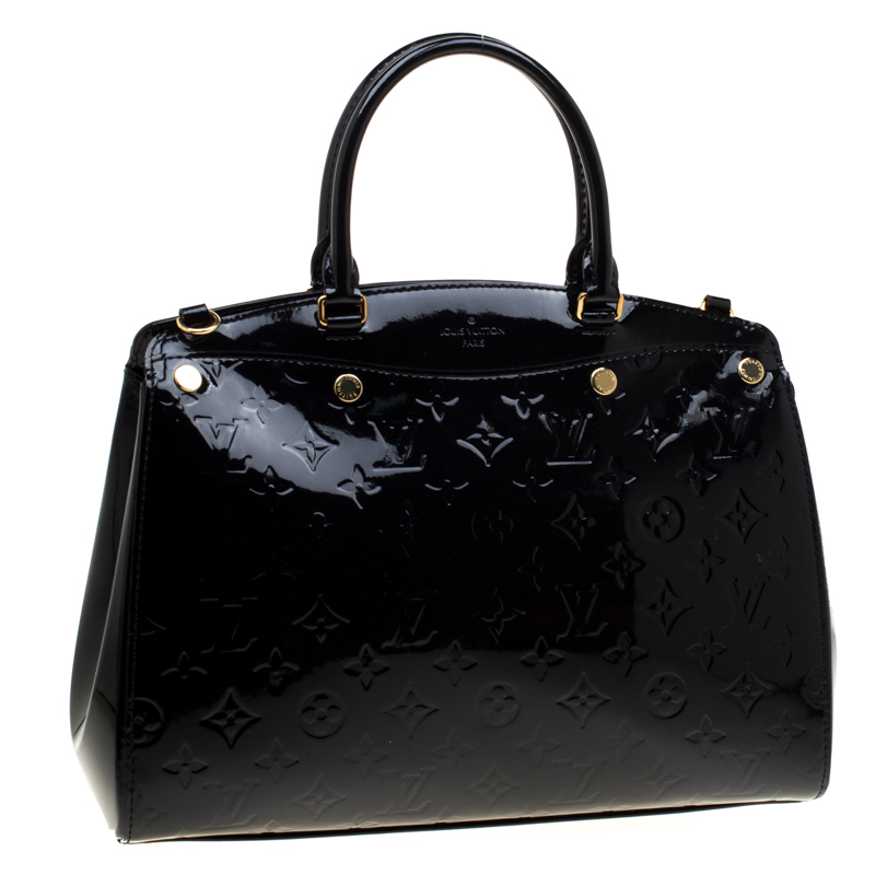 Louis Vuitton Brea NM Handbag Monogram Vernis MM Gold 2276491