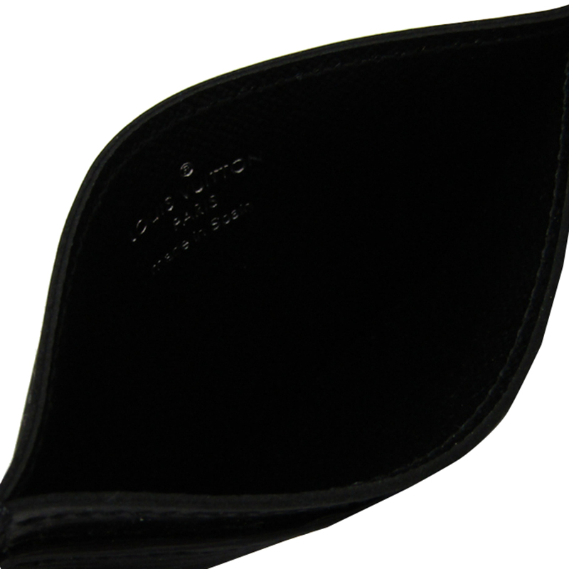 Louis Vuitton Noir Epi Electric Leather Card Case, Black
