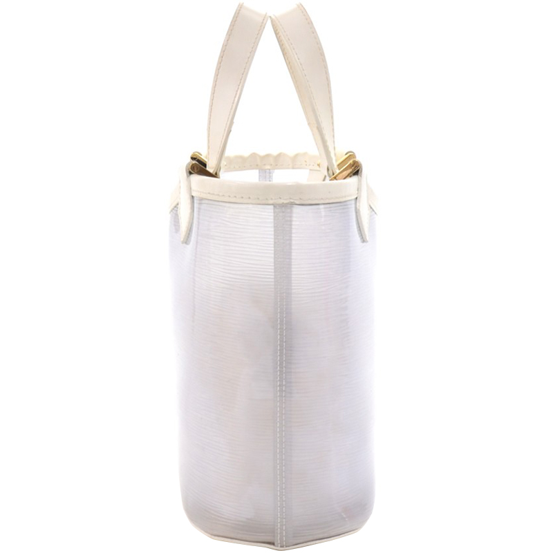 

Louis Vuitton White Vinyl Epi Plage Mini Lagoon Bay Bag