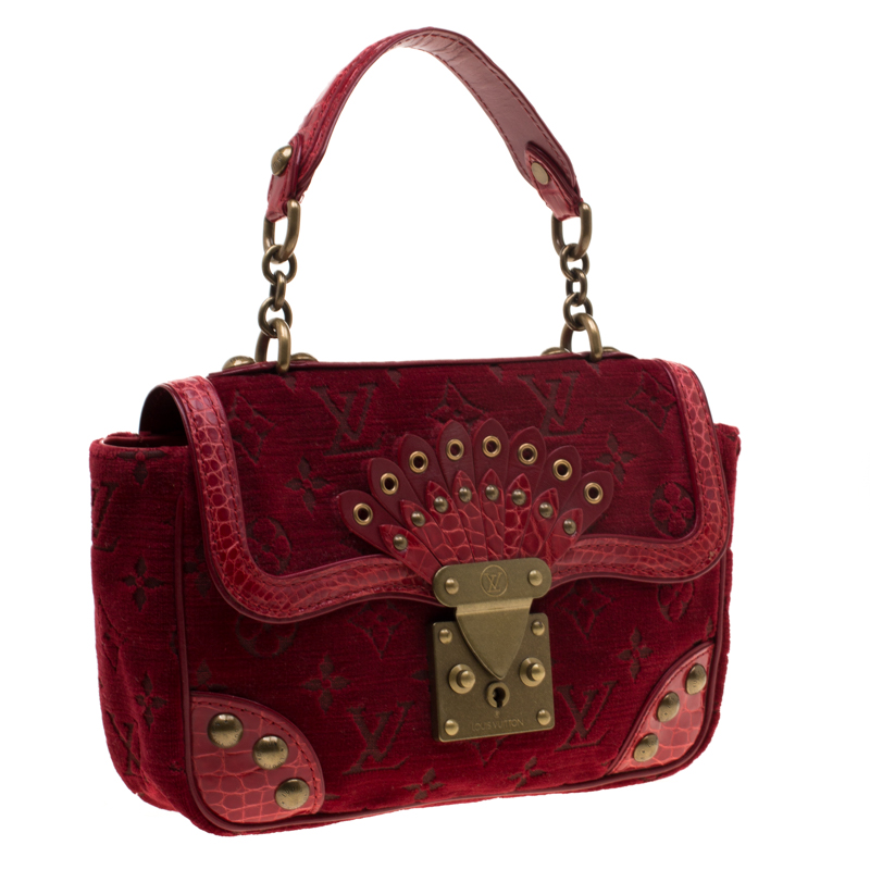 Louis Vuitton Red Monogram Velvet and Alligator Gracie Bag Louis Vuitton | TLC