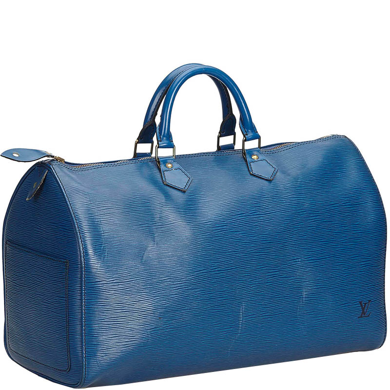 

Louis Vuitton Toledo Blue Epi Leather Speedy 40 Bag