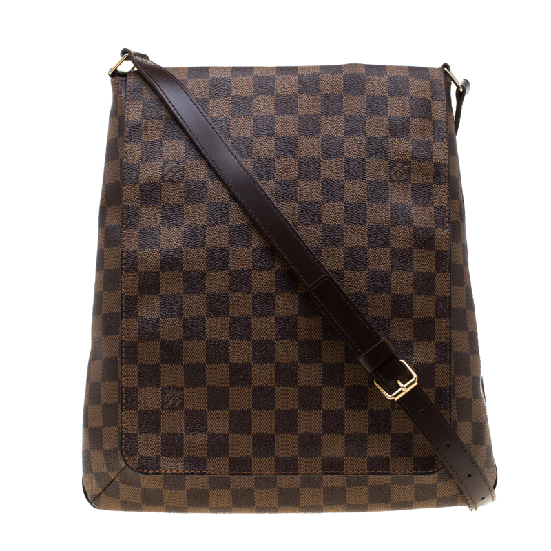Pre Owned Louis Vuitton Damier Ebene Canvas Musette Messenger Bag