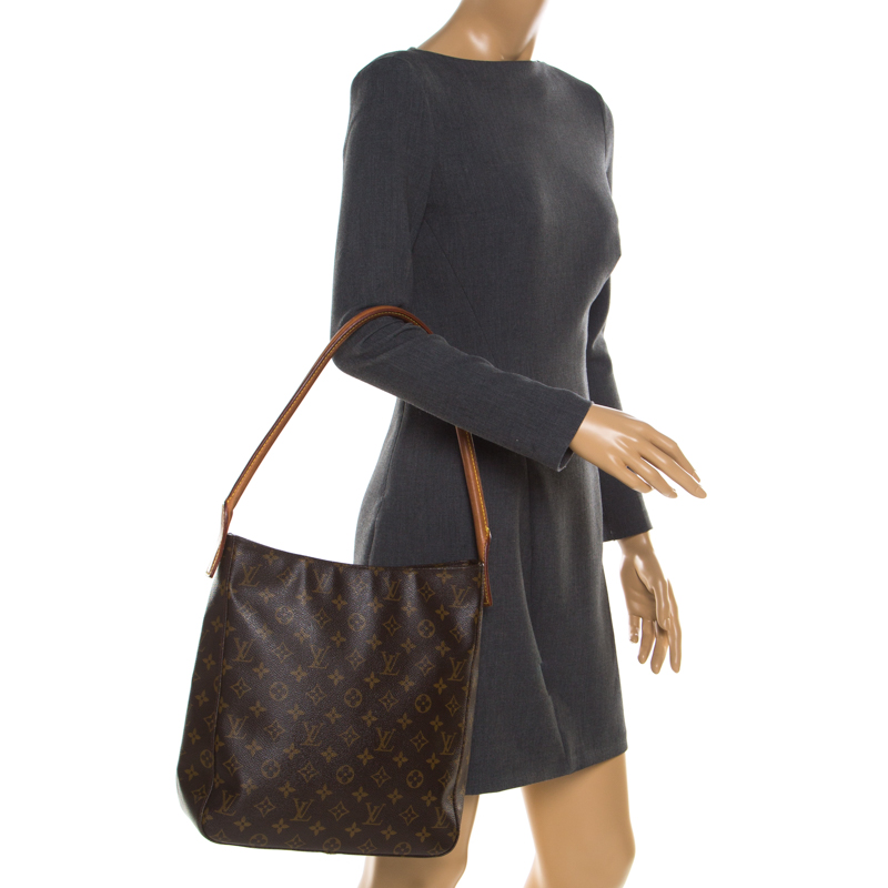 

Louis Vuitton Monogram Canvas Looping MM Tote Bag, Brown