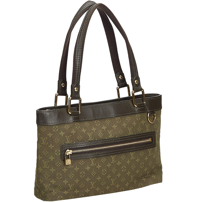 

Louis Vuitton Green Monogram Mini Lin Lucille PM TST Bag