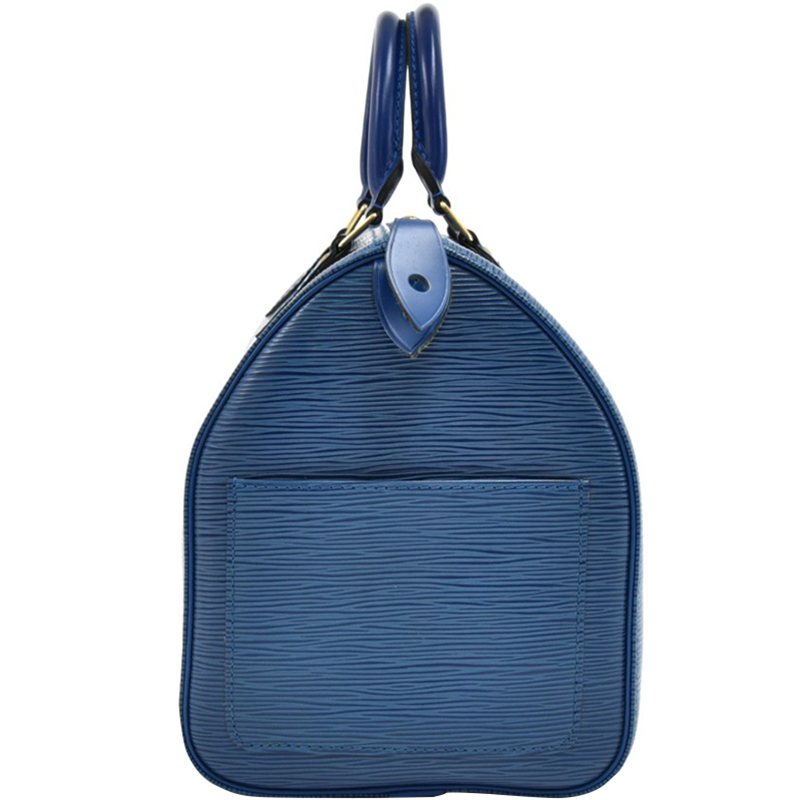 

Louis Vuitton Toledo Blue Epi Leather Speedy 30 Bag