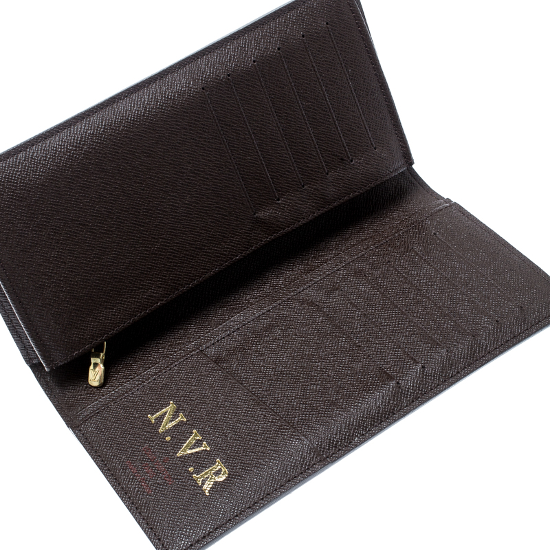 

Louis Vuitton Damier Ebene Canvas Brazza Wallet, Brown